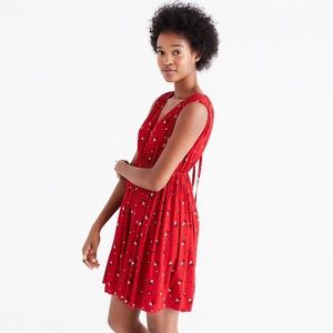 Magnolia tie-back dress in rosebud scatter